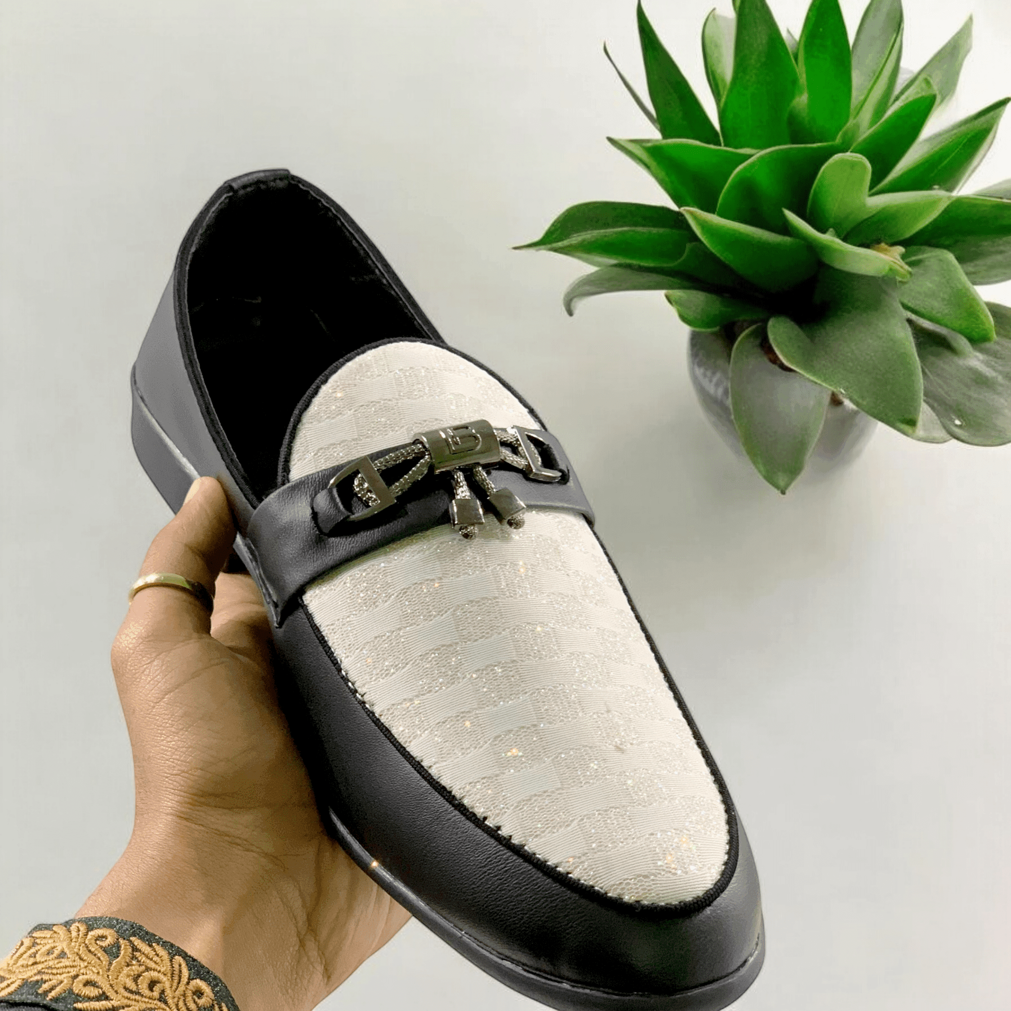 Photoroom-20250311_110657.png Fashionable Black tercel loafer ( ST201 ) - Image 1