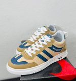 Terra Stripe cream colour lace up classical sneakers - Image 2