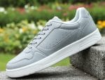Finelook classical grey colour lace up sneakers for men. - Image 5