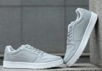 Finelook classical grey colour lace up sneakers for men. - Image 4